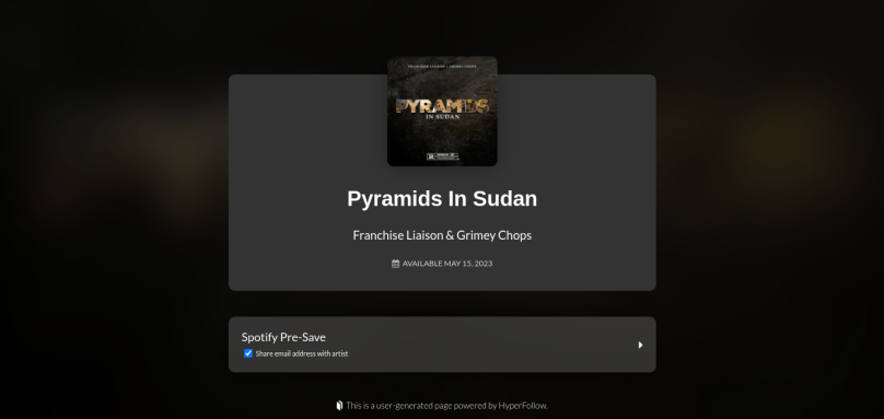 Presave - Pyramids In Sudan