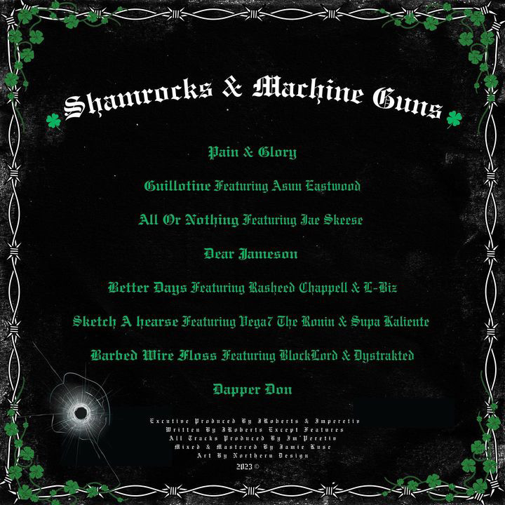 JRoberts - Shamrocks & Machine Guns - track list