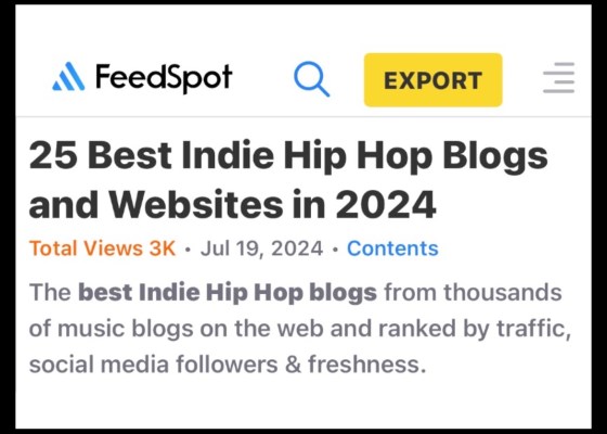 Feed Spot - 25 Best Indie Hip Hop Blogs and Websites in 2024 - Rap Olympus Media