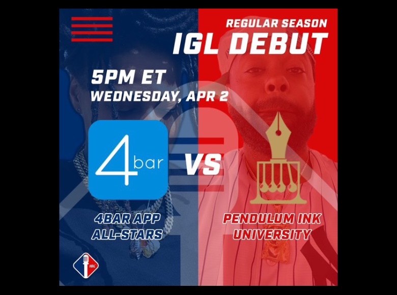 Instaground League (IGL) Week 1: 4BAR App All-Stars vs Pendulum Ink University - Rap Olympus Media