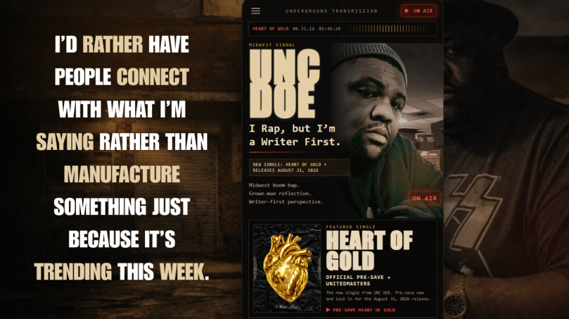 Unc Doe - Heart Of Gold - Rap Olympus Media